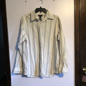 White stripe button down